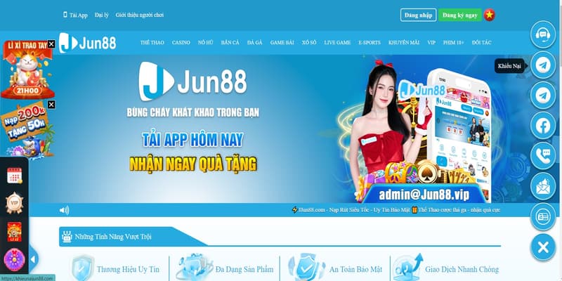 Đăng nhập Jun88 là lựa chọn ưu tiên của người chơi cá cược