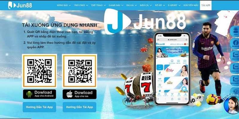 Tải app Jun88 sẽ được thoải mái giải trí mọi nơi, mọi lúc